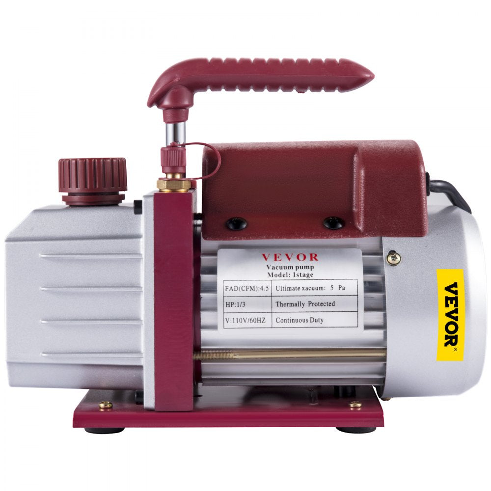 RS-1 - Lightweight 4.5CFM VEVOR Vacuum Pump for HVAC & Auto Maintenance