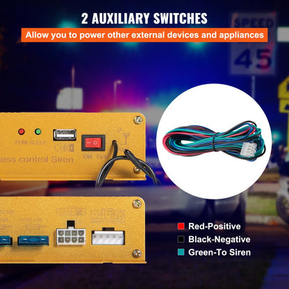 010203246161 - VEVOR 400W Emergency PA System with Handheld Mic and Mounting Bracket