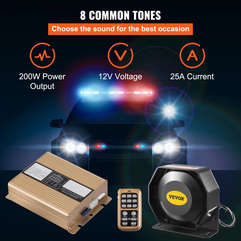 010241005855 - 200W Emergency PA System with Mic & Light Control
