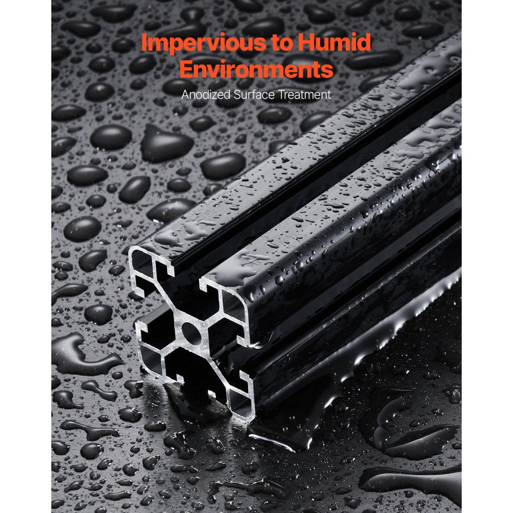 4040-100-4 - 39.37" Anodized Aluminum T-Slot Linear Rail Set