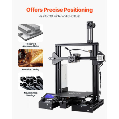 4040-100-4 - 39.37" Anodized Aluminum T-Slot Linear Rail Set