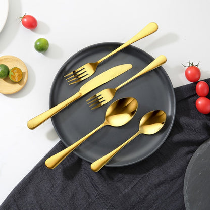 1010-100P-G - Elegant 100-Piece Stainless Steel Cutlery Set for Every Occasion