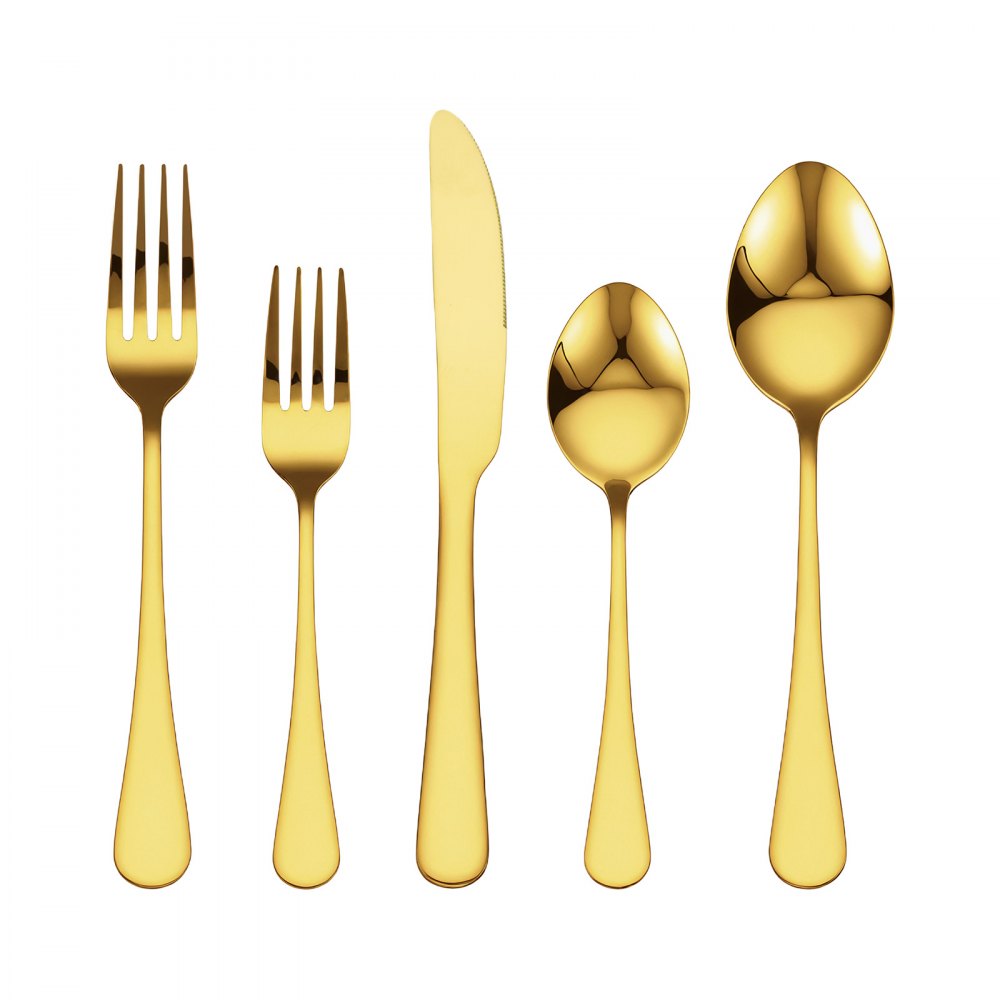 1010-100P-G - Elegant 100-Piece Stainless Steel Cutlery Set for Every Occasion