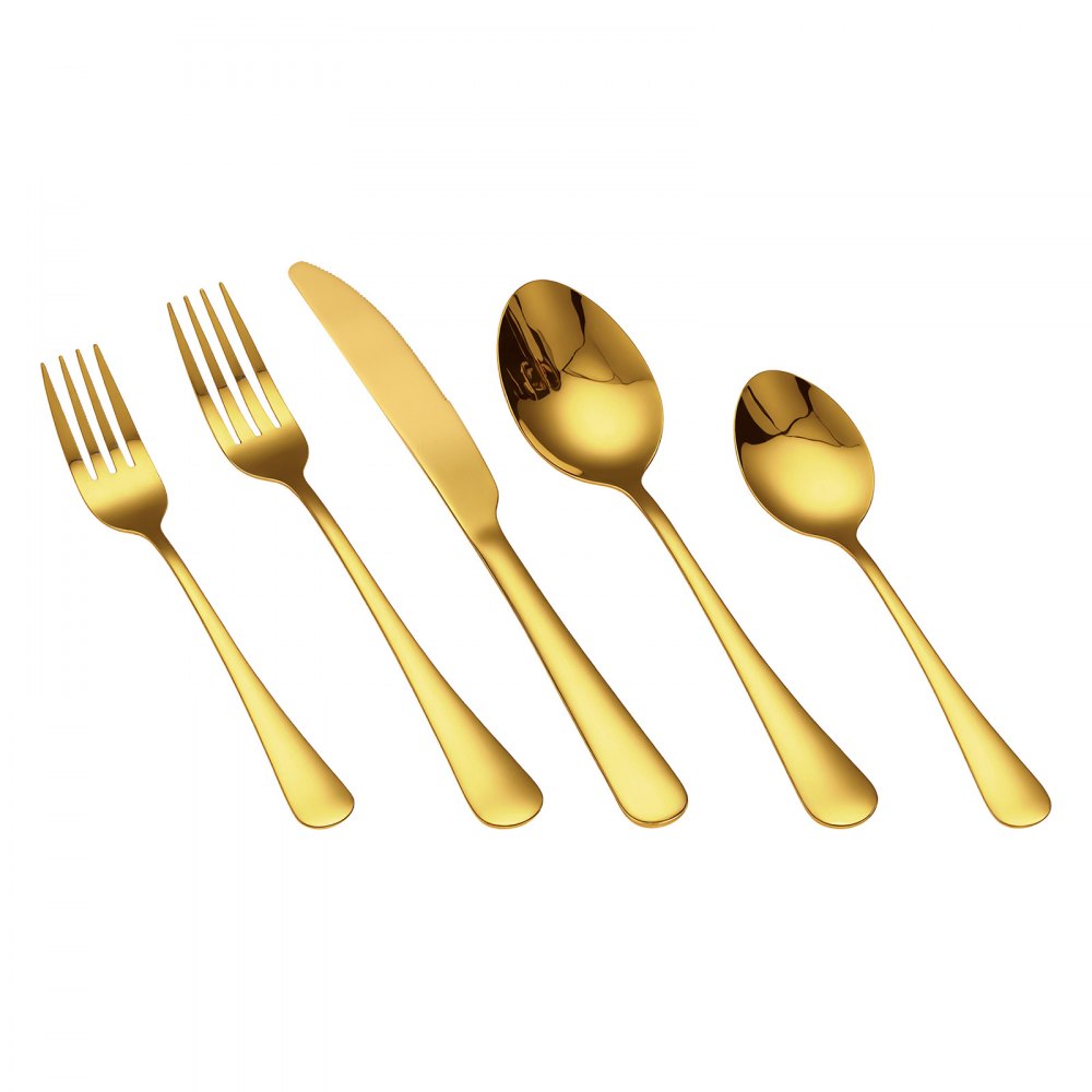 1010-100P-G - Elegant 100-Piece Stainless Steel Cutlery Set for Every Occasion