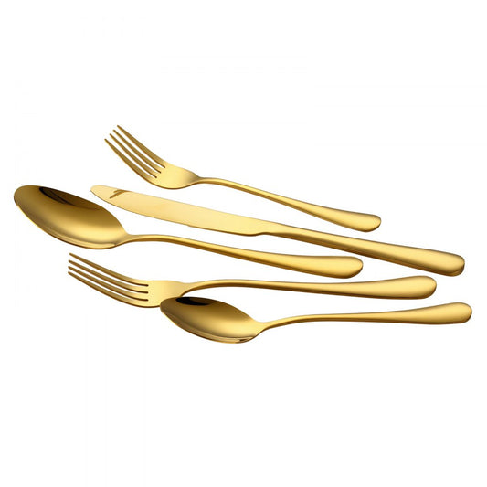 1010-100P-G - Elegant 100-Piece Stainless Steel Cutlery Set for Every Occasion
