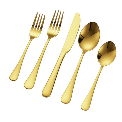 1010-100P-G - Elegant 100-Piece Stainless Steel Cutlery Set for Every Occasion