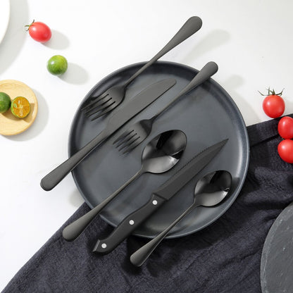 1010-48P-B - 48-Piece Elegant Stainless Steel Flatware Set for Dining