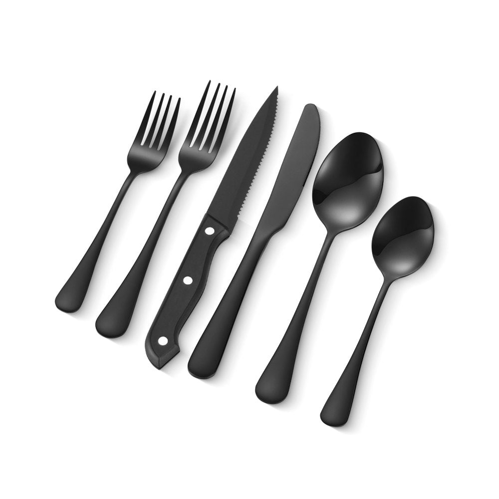 1010-48P-B - 48-Piece Elegant Stainless Steel Flatware Set for Dining