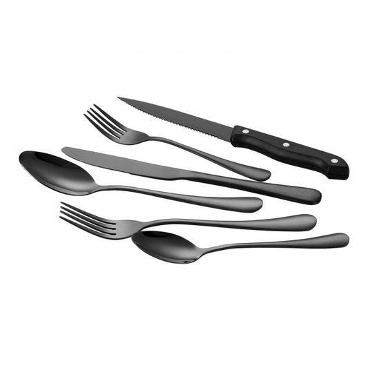 1010-48P-B - 48-Piece Elegant Stainless Steel Flatware Set for Dining