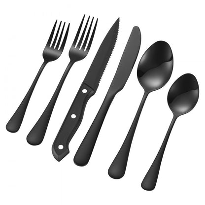 1010-48P-B - 48-Piece Elegant Stainless Steel Flatware Set for Dining