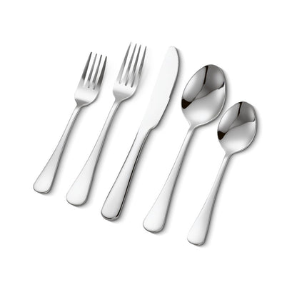 1010-30P-S - Elegant 30-Piece Stainless Steel Cutlery Set for 6