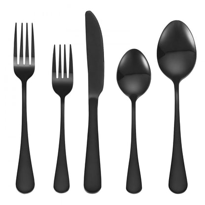 1010-30P-B - Elegant 30-Piece Stainless Steel Flatware Set for 6