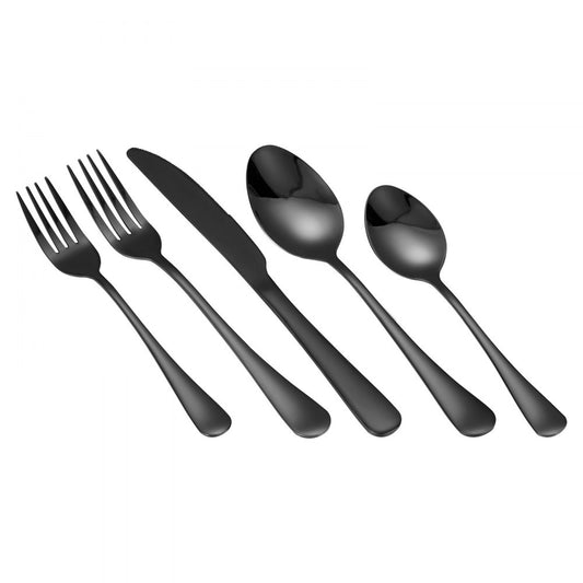 1010-30P-B - Elegant 30-Piece Stainless Steel Flatware Set for 6