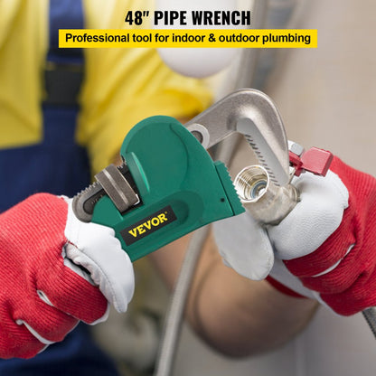 010777019523 - 48" Heavy-Duty Pipe Wrench with 4.3" Adjustable Jaw Capacity