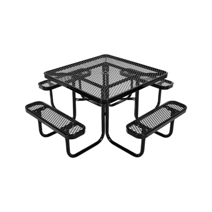 ALF-003 - Durable Steel Picnic Table for Outdoor Dining & Games