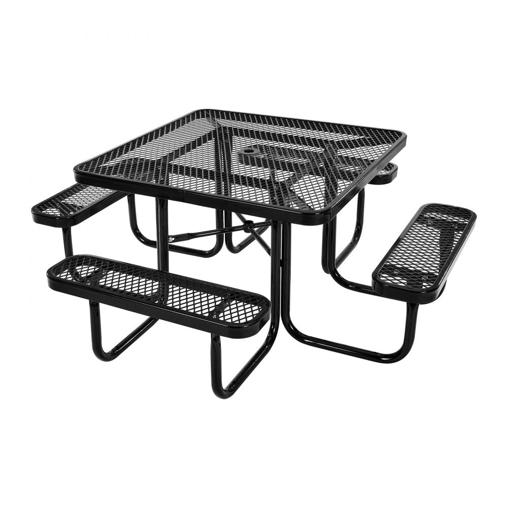 ALF-003 - Durable Steel Picnic Table for Outdoor Dining & Games