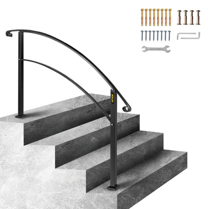 TYFS-4FT - 4-Step Wrought Iron Handrail for Outdoor Safety