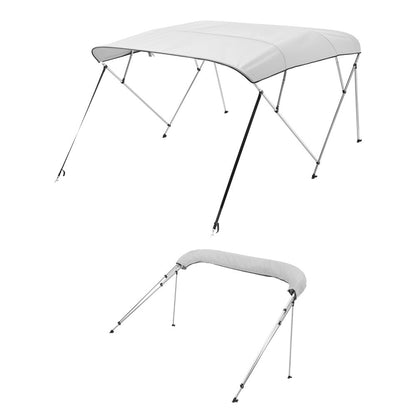 4 Bow 8'L×54"H ×67"-72"W - Durable 600D Polyester Boat Bimini Top with Storage Bag