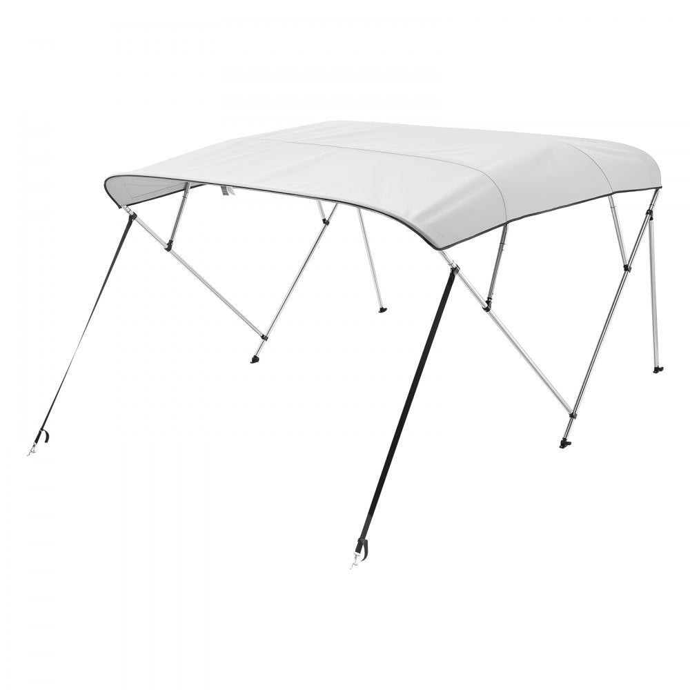 4 Bow 8'L×54"H ×67"-72"W - Durable 600D Polyester Boat Bimini Top with Storage Bag