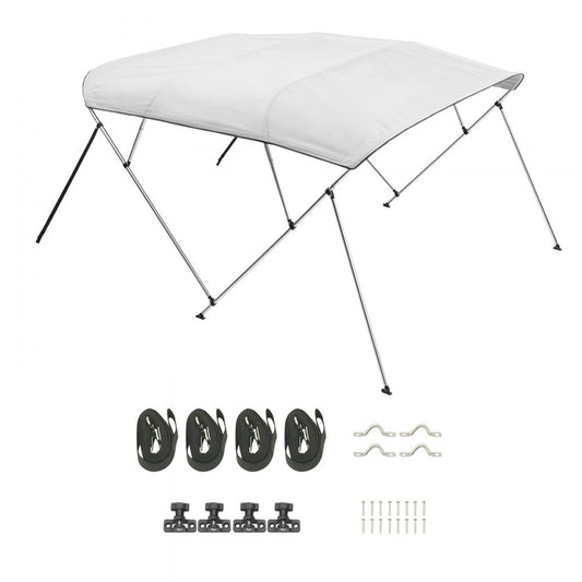 4 Bow - 96"L Bimini Top Awning Canopy, 54"H, Fade-Resistant Design