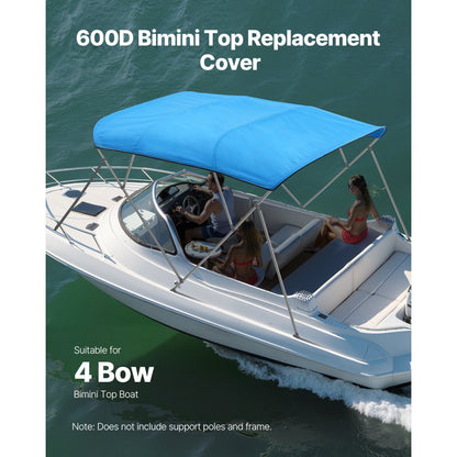 4BMN97103TENT - Durable 96"L Boat Awning Canopy with Custom Storage Bag