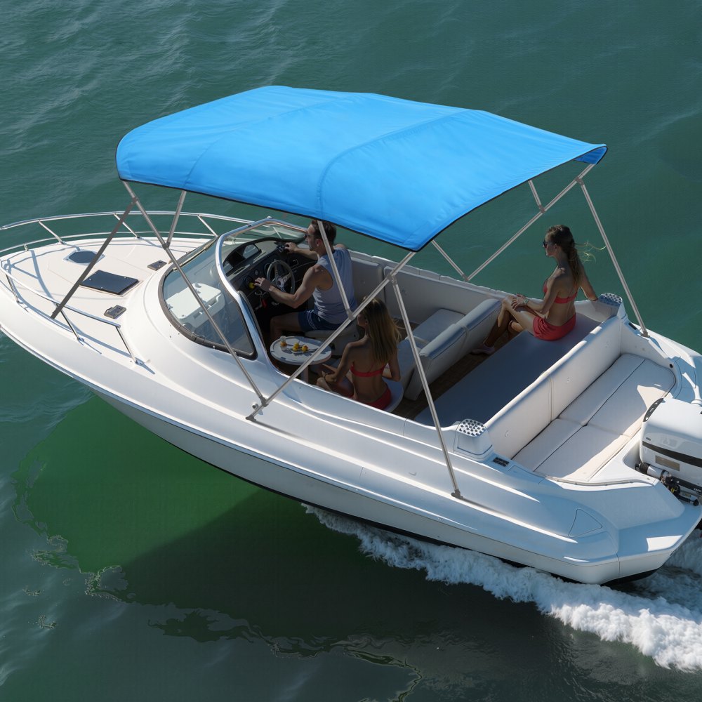 4BMN97103TENT - Durable 96"L Boat Awning Canopy with Custom Storage Bag