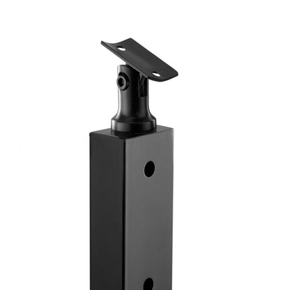 HR-003 - 42" Black Stainless Steel Cable Railing Post for Indoor/Outdoor Use