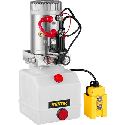 010810982276 - 4 Quart Single-Acting Hydraulic Pump with 12V DC Motor