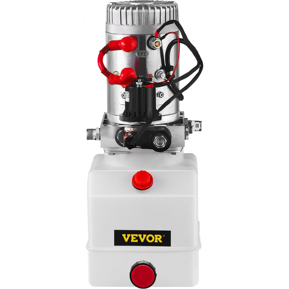 010810982276 - 4 Quart Single-Acting Hydraulic Pump with 12V DC Motor