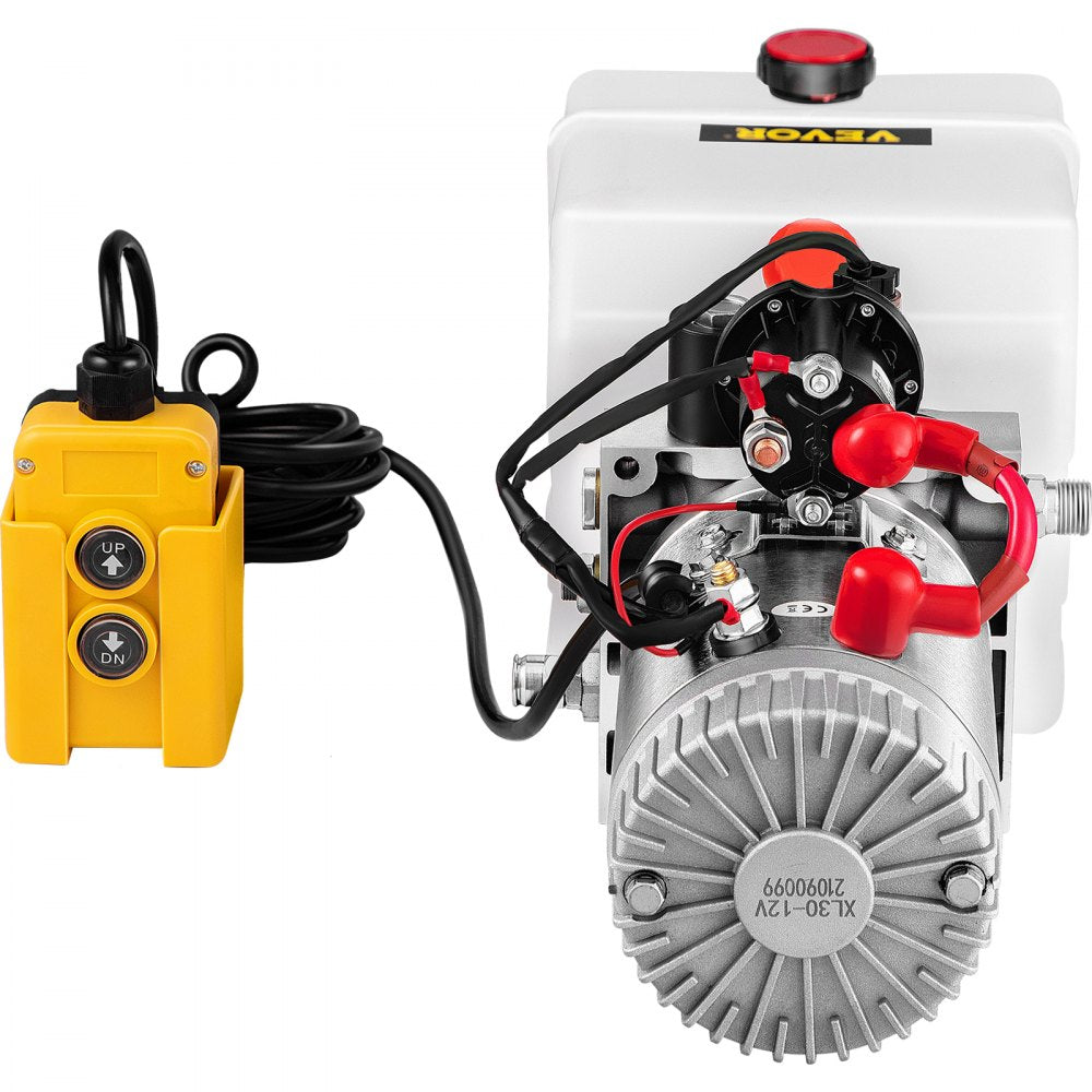 010810982276 - 4 Quart Single-Acting Hydraulic Pump with 12V DC Motor