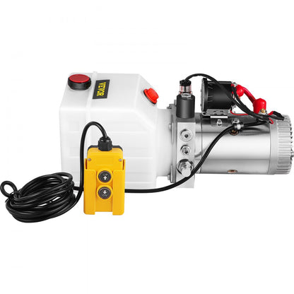 010810982276 - 4 Quart Single-Acting Hydraulic Pump with 12V DC Motor