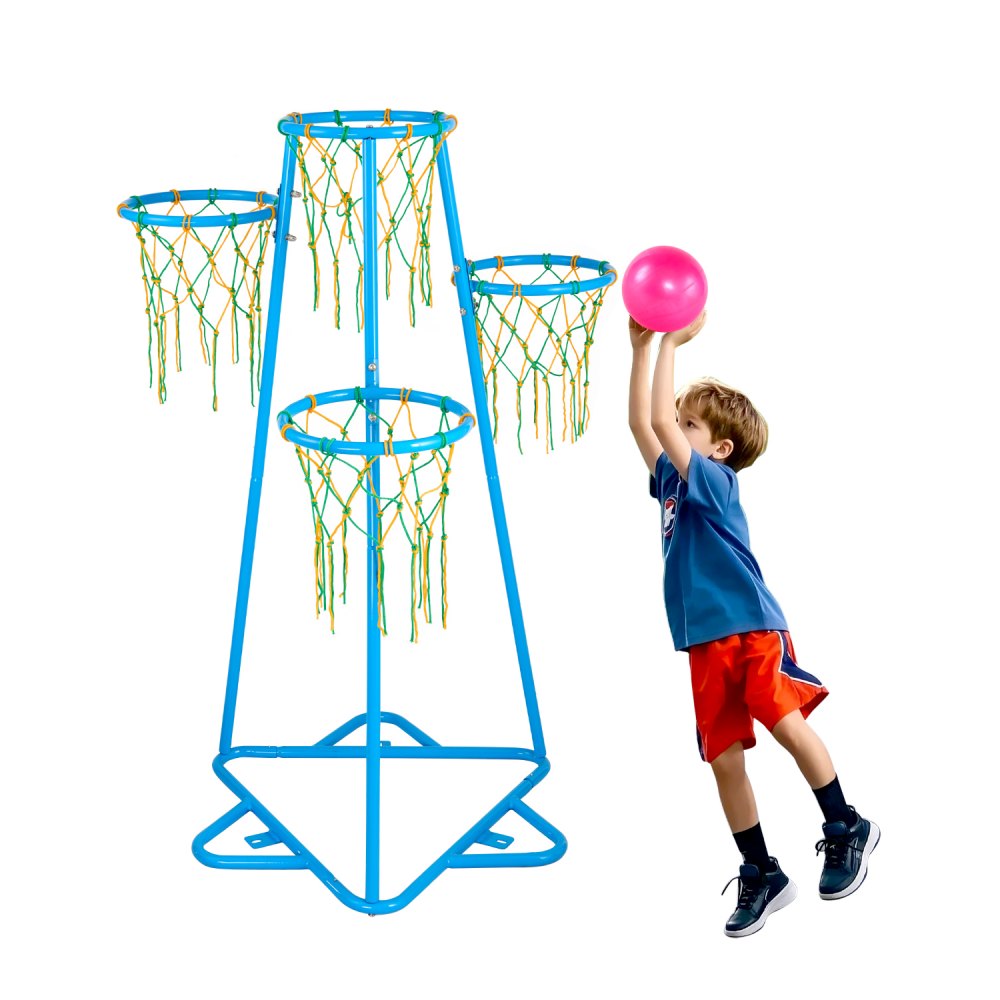 JYG-33805 - Adjustable Kids Basketball Hoop 37.8" to 55.5", Indoor/Outdoor