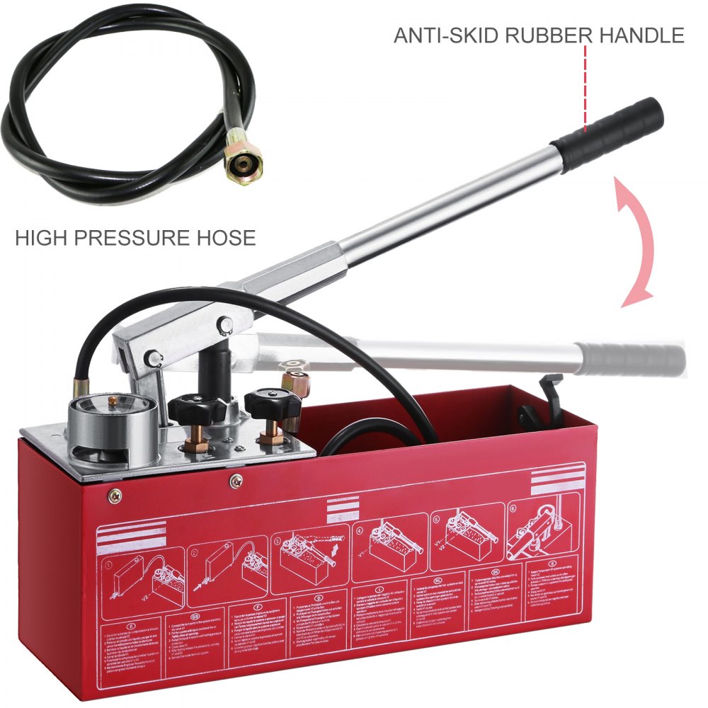 010917896494 - 3.17 Gallon Steel Hydraulic Pressure Tester 50 Bar