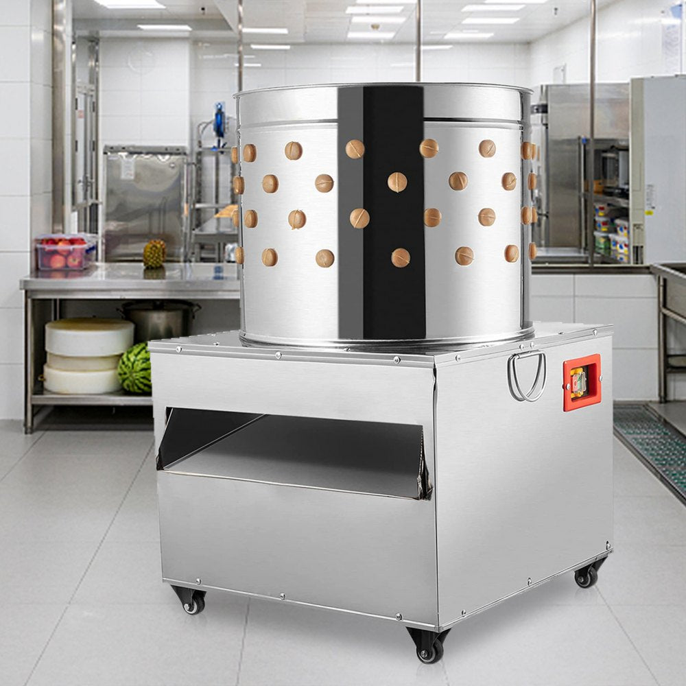 010462211296 - Stainless Steel Chicken Plucker with 106 Rubber Fingers, 275 RPM