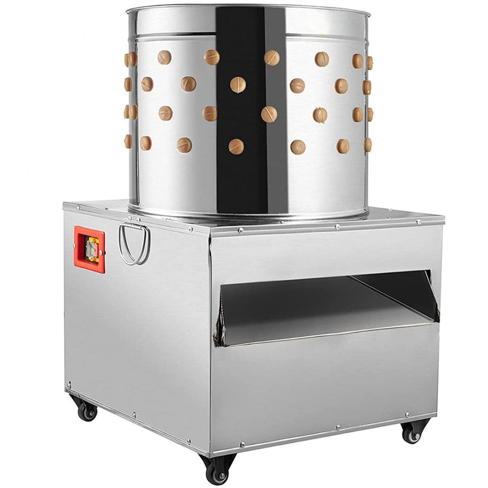 010462211296 - Stainless Steel Chicken Plucker with 106 Rubber Fingers, 275 RPM