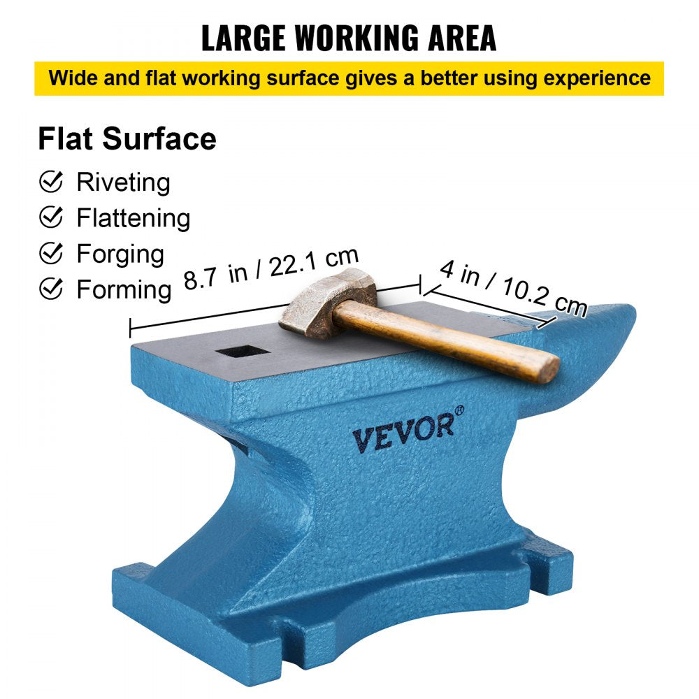 010545762687 - 55Lb Cast Iron Single Horn Anvil for Metalworking