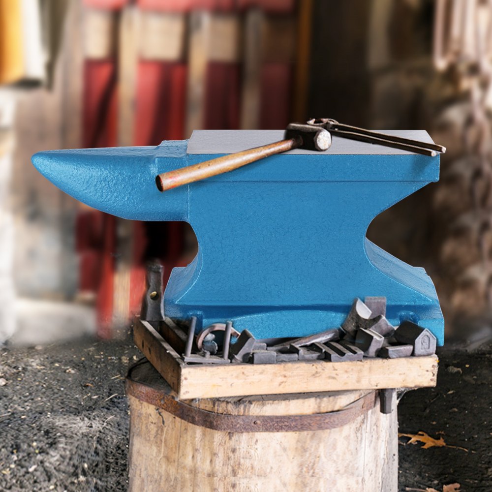 010545762687 - 55Lb Cast Iron Single Horn Anvil for Metalworking