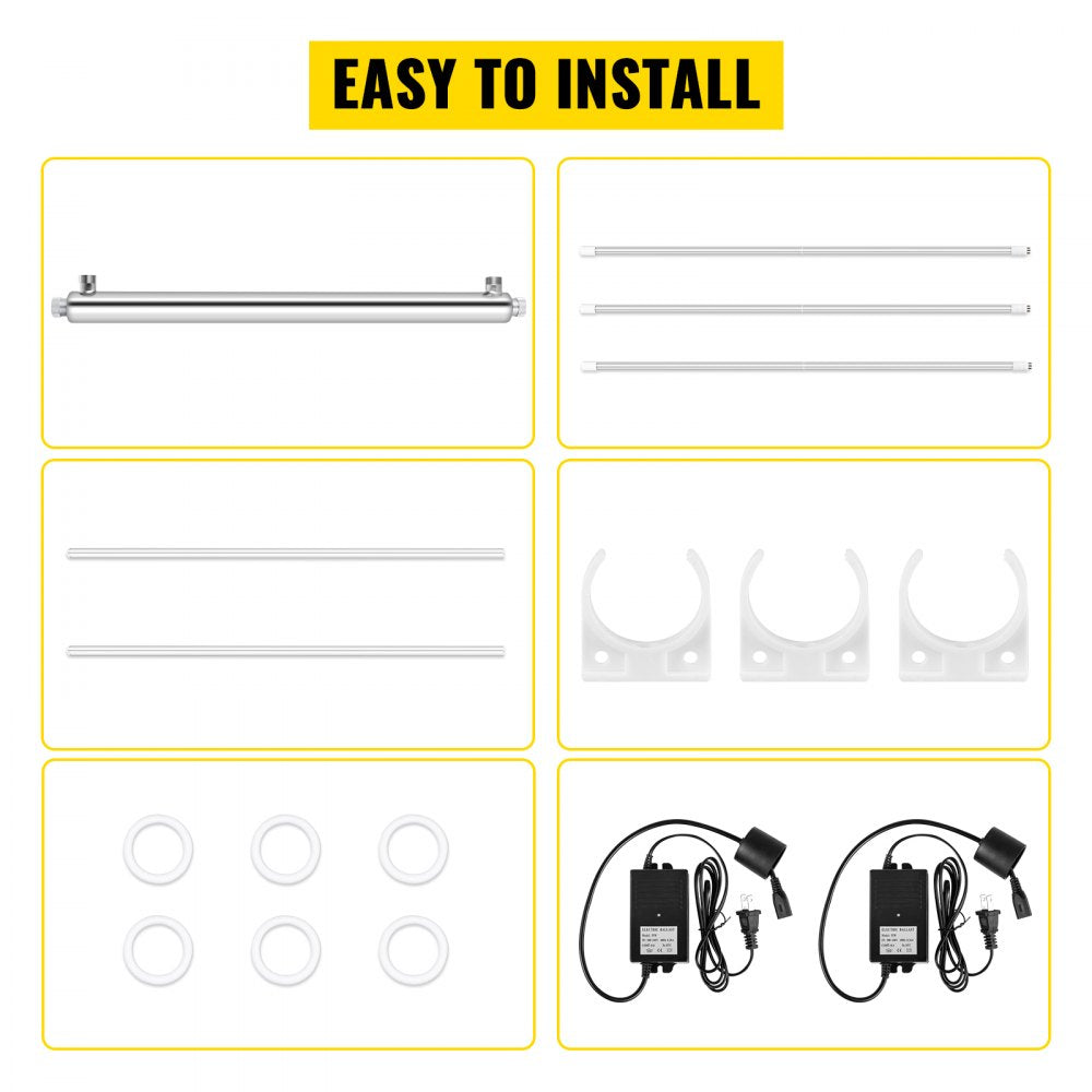 010567097197 - UV Sterilizer 12GPM Water Purifier with Extra Lamps & Easy Setup