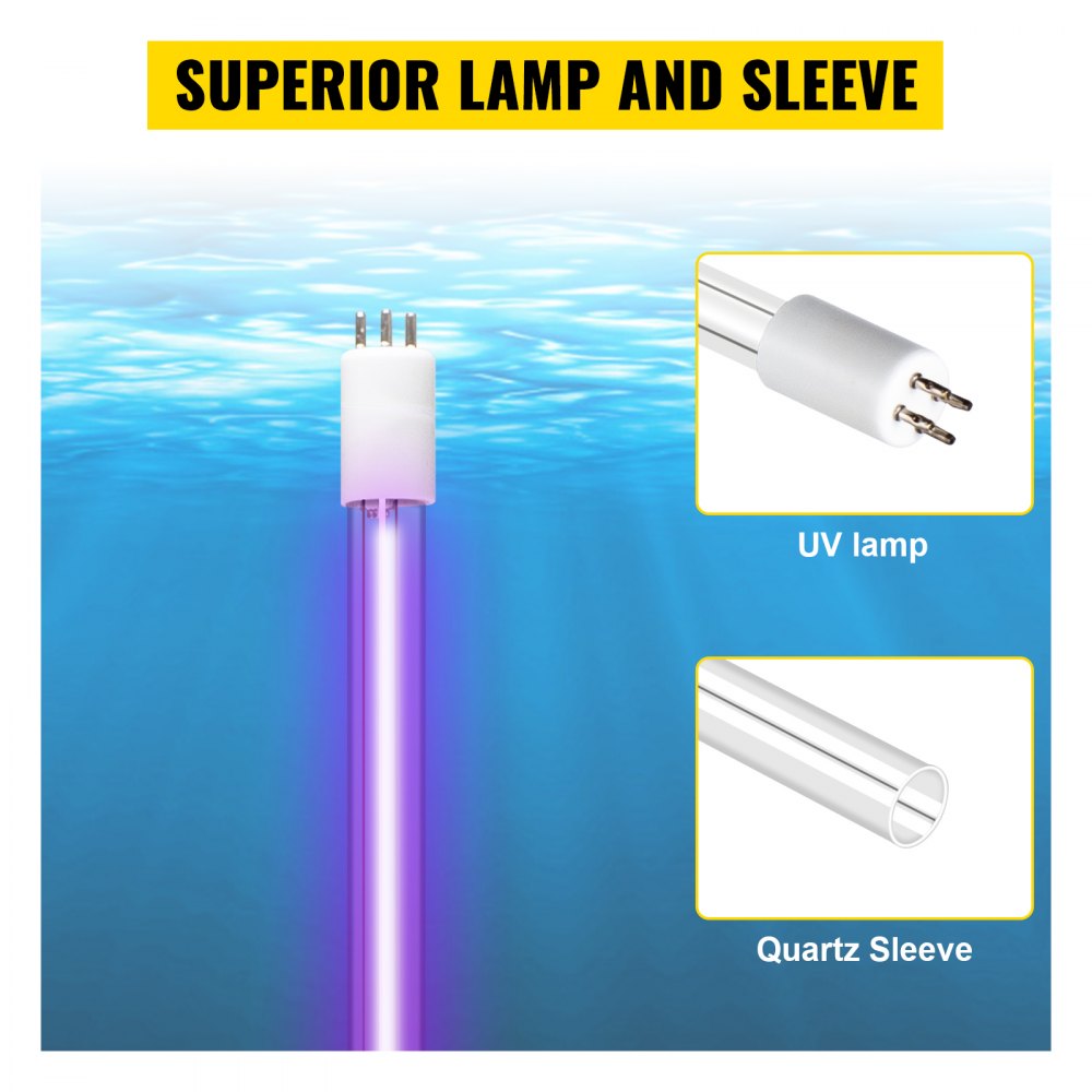 010681959070 - Efficient UV Water Purifier with Mounting Brackets and Glass Design