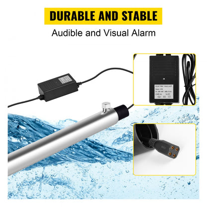 010681959070 - Efficient UV Water Purifier with Mounting Brackets and Glass Design