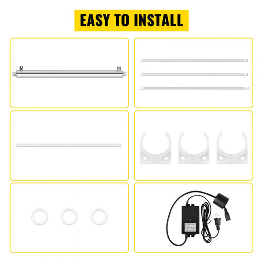 010909242718 - VEVOR 12GPM UV Water Purifier with Extra Bulbs