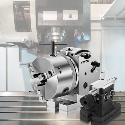 010916047453 - Precision 5-Inch Dividing Head with 3 Jaw Chuck