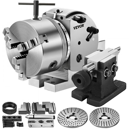 010916047453 - Precision 5-Inch Dividing Head with 3 Jaw Chuck
