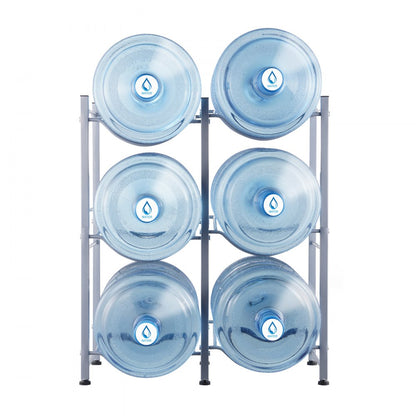 6 Water Bottle Rack-S - 3-Tier Cast Iron Water Jug Holder, 25x13x29.1"