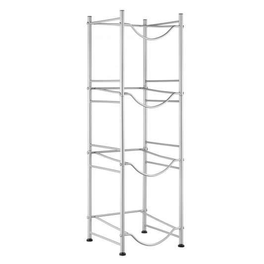 4 Water Bottle Rack-S - 4-Tier Cast Iron Water Jug Holder, 13"x13"x41.2"