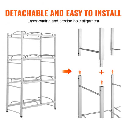 8 Water Bottle Rack-S - 8-Bottle Vertical Holder for 3 & 5-Gallon Jugs