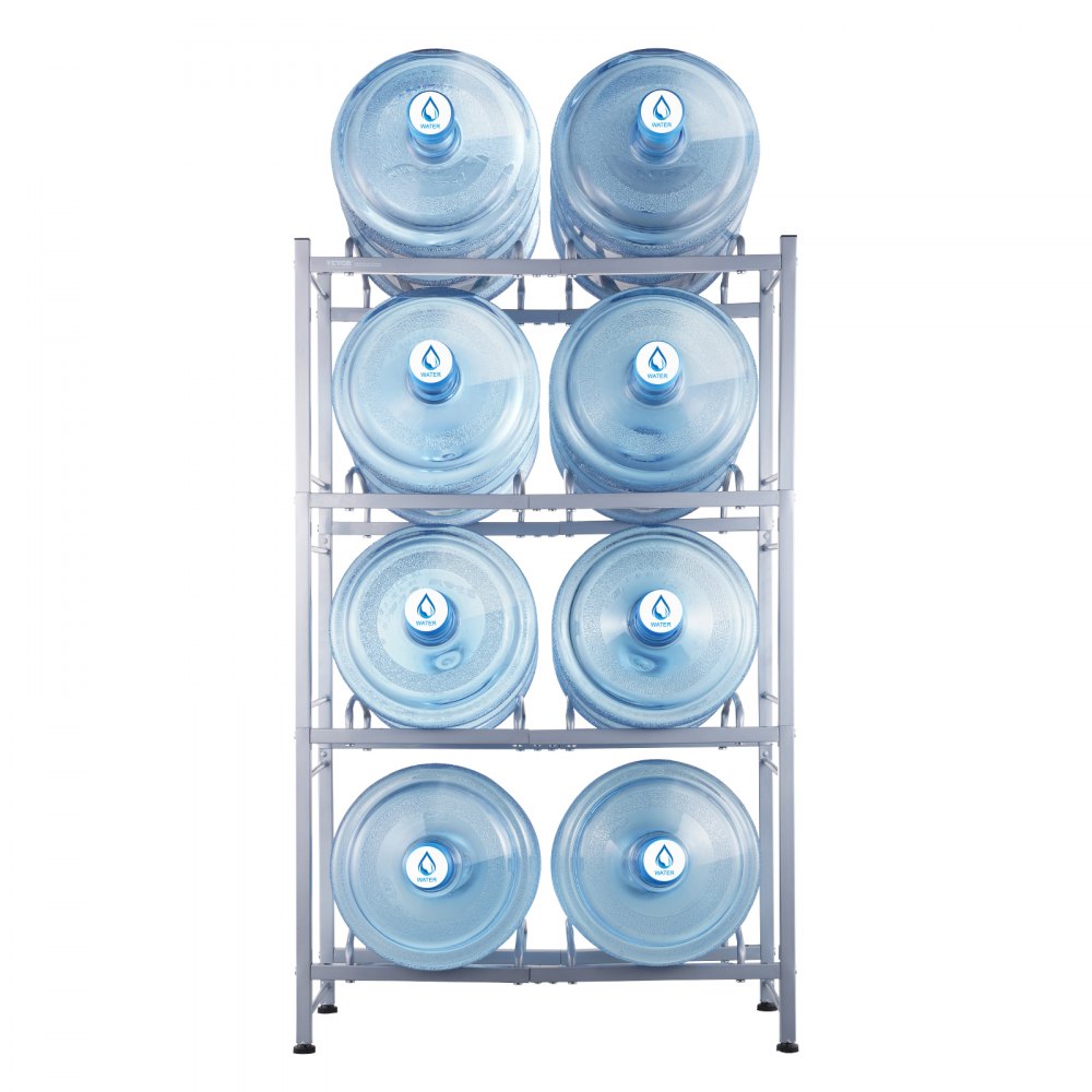 8 Water Bottle Rack-S - 8-Bottle Vertical Holder for 3 & 5-Gallon Jugs
