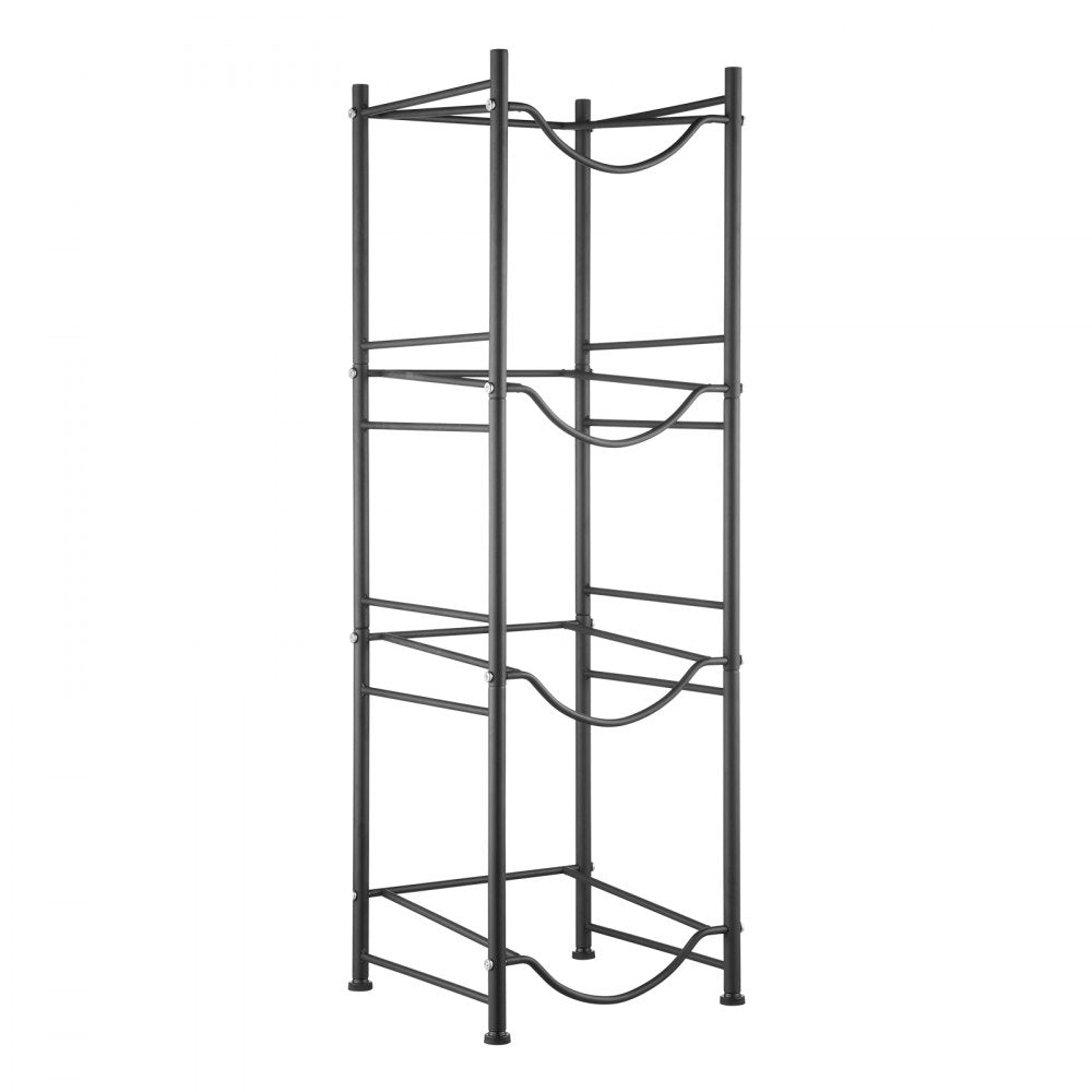 4 Water Bottle Rack-B - Durable Cast Iron 4-Bottle Holder, 13x13x41.2 in