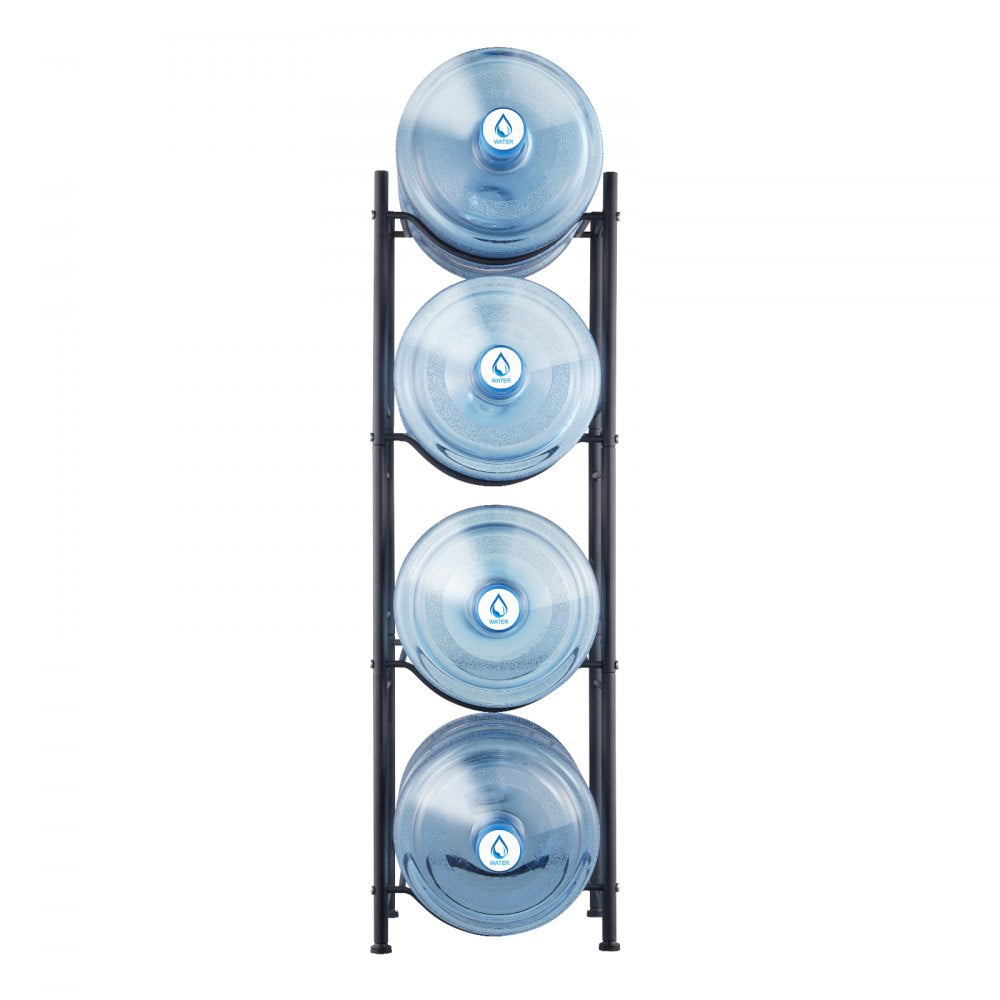 4 Water Bottle Rack-B - Durable Cast Iron 4-Bottle Holder, 13x13x41.2 in