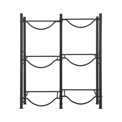 6 Water Bottle Rack-B - 3-Tier Cast Iron Jug Holder, 25"x13"x29.1"
